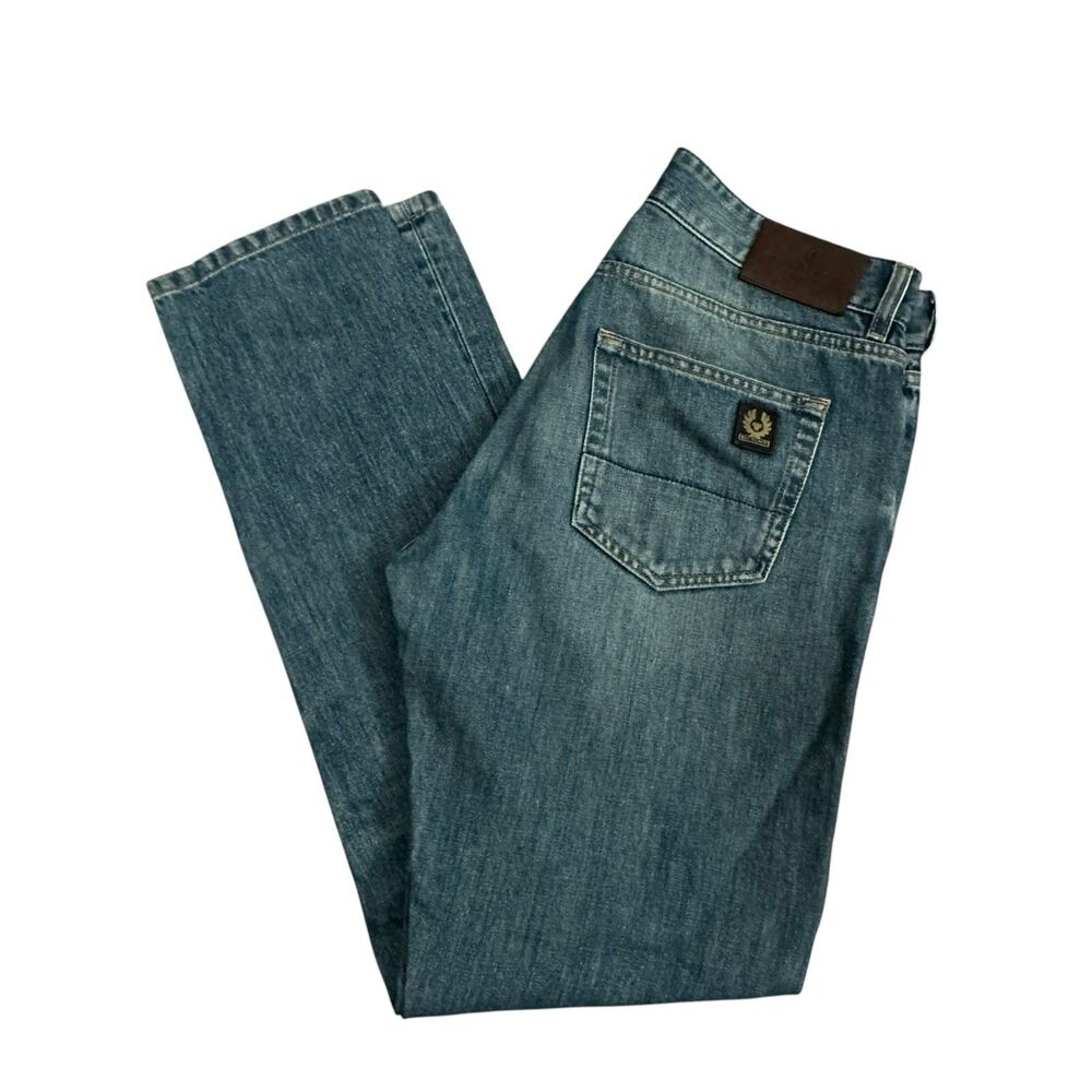 Belstaff Mens Jeans Blue W32 L31 Longton Slim Fit Stretch Denim Tapered